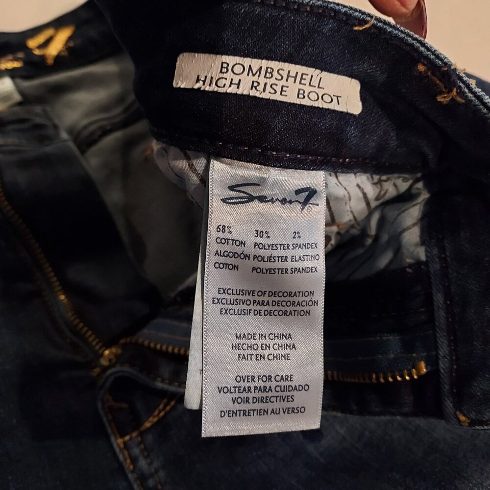 Seven7 Boombshell Hi Rise Bootcut Jeans Size 16W - Picture 8 of 10